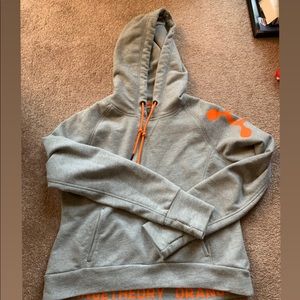 OrangeTheory Cropped Gray Hoodie, size small